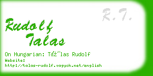 rudolf talas business card